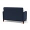 Lesro Siena Lounge Reception Loveseat, Walnut, RF Blueberry Back, MD Ink Seat, RF Blueberry Arm Panels SN1501 - alternate 3